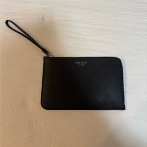 Kate Spade Black Leather Wristlet